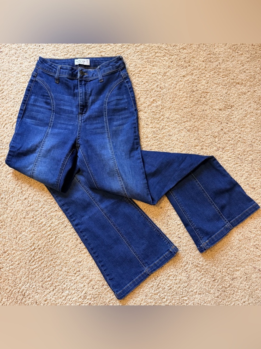 Vanilla Star Dark Blue Flare Jeans